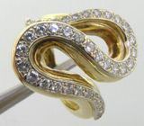 Оригинальное кольцо с бриллиантами 1,25 карат Золото