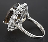 Кольцо с дымчатым кварцем 13,15 карат Серебро 925