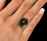 Кольцо с дымчатым кварцем 13,15 карат Серебро 925