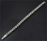 Серебряный браслет с зелеными аметистами Серебро 925