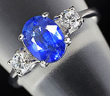 Серебряное кольцо с синим сапфиром 1,63 карат Серебро 925