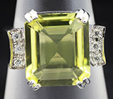 Серебряное кольцо с цитрином 5,94 карат Серебро 925