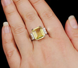 Серебряное кольцо с цитрином 5,94 карат Серебро 925