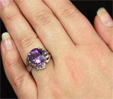 Серебряное кольцо с аметистом 6,05 карат Серебро 925