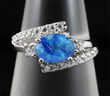 Серебряное кольцо с синим сапфиром 1,27 карат Серебро 925