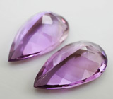 Пара аметистов 26,3 карат 