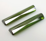 Пара неоново-зеленых турмалинов 5,41 карат 