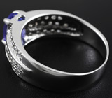 Стильное кольцо с танзанитом 0,87 карат Серебро 925