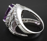 Серебряное кольцо с аметистом 6,6 карат Серебро 925