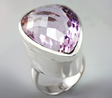 Кольцо с крупным аметистом Серебро 925