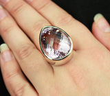 Кольцо с крупным аметистом Серебро 925