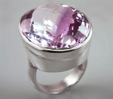 Кольцо с крупным аметистом Серебро 925