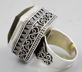 Кольцо с крупным лимонным цитрином Серебро 925