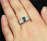 Серебряное кольцо с синей шпинелью 1,14 карат! Редкий цвет Серебро 925