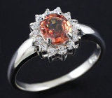 Серебряное кольцо с золотистым цирконом 0,71 карат Серебро 925