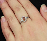 Серебряное кольцо с золотистым цирконом 0,71 карат Серебро 925