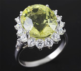 Замечательное кольцо с лимонным цитрином Серебро 925