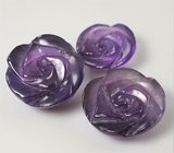 Спецпредложение от мастерской! Набор из 3 резных аметистов 40 карат + дизайн 