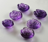Спецпредложение от мастерской! Набор из 6 резных аметистов 73 карата + дизайн 
