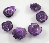 Спецпредложение от мастерской! Набор из 6 резных аметистов 100,5 карат + дизайн 