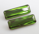 Пара ярко-зеленых турмалинов 4,41 карат 