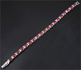 Элегантный браслет с рубинами Серебро 925