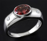 Стильное кольцо с розовым цирконом 1,34 карат Серебро 925