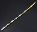 Элегантный браслет с желтыми сапфирами Серебро 925