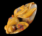 Миниатюра-подвеска "Золотая Рыбка" из цельного агата 35 грамм 