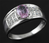 Серебряное кольцо с розовой шпинелью 1,21 карат