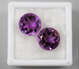 Пара уругвайских аметистов 6,95 карат 