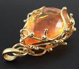 Кулон с бразильским огненным опалом