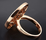 Крупное кольцо с бриллиантами Золото