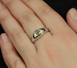 Изящное кольцо с верделитом турмалином Серебро 925