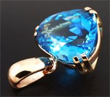 Кулон с насыщенно-голубым топазом