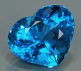 Кулон с насыщенно-голубым топазом