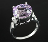 Серебряное кольцо с аметистом 4,29 карат Серебро 925
