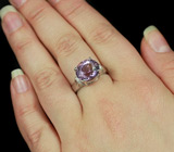 Серебряное кольцо с аметистом 4,29 карат Серебро 925