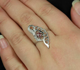 Серебряное кольцо с родолитом Серебро 925