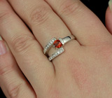 Прелестное кольцо со спессартином фанта 0,69 карат Серебро 925