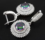 Серебряные серьги с мистическим кварцем Серебро 925