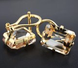 Серьги с желтыми топазами