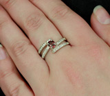 Элегантное серебряное кольцо с розовой шпинелью 0,5 карат Серебро 925