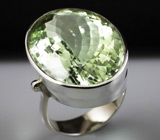 Серебряное кольцо с зеленым аметистом Серебро 925