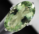 Серебряное кольцо c зеленым аметистом Серебро 925
