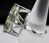 Серебряное кольцо c зеленым аметистом Серебро 925