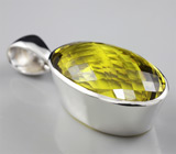 Серебряный кулон с лимонным цитрином Серебро 925