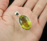 Серебряный кулон с лимонным цитрином Серебро 925
