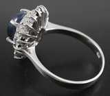 Серебряное кольцо со звездчатым сапфиром Серебро 925