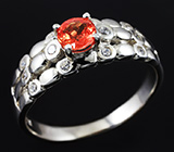 Серебряное кольцо с ярким спессартином фанта 0,31 карат Серебро 925